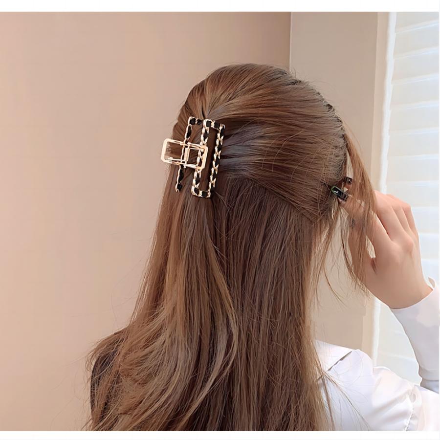 メイルオーダーメイルオーダーバンスクリップ ヘアクリップ ヘアアクセサリー 大きめ メタル ゴールド シルバー マット チェーン シンプル 大人 レディースアクセサリー バンスクリップ ヘアクリップ ヘアアクセサリー 大きめ メタル ゴールド シルバー マット チェーン シンプル 大人