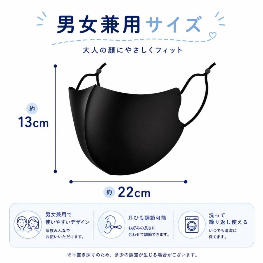 マスク 洗える 春夏用 3枚セット 抗菌 立体 オシャレ おしゃれ 蒸れ