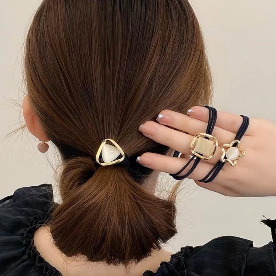 ヘアゴム パール 3種3個 セット おしゃれ かわいい 大人っぽい 大人