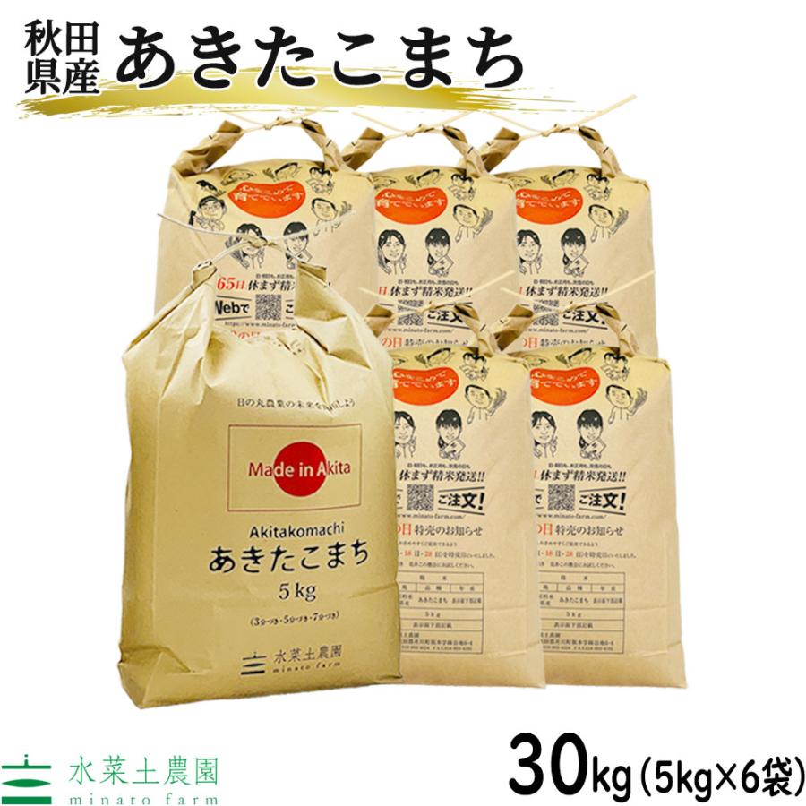 あきたこまち お米 米 30kg (5kg×6袋) 秋田県産 精米 白米 あきたこまち お米 米 30kg (5kg×6袋) 秋田県産 精米 白米