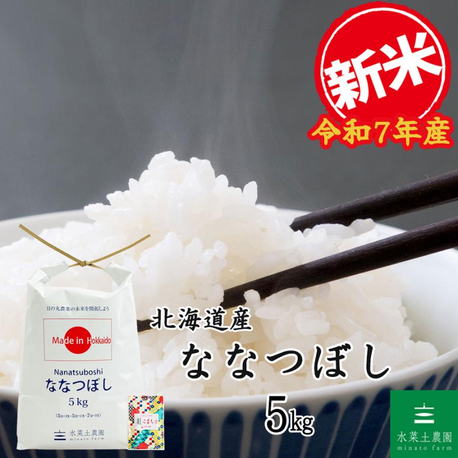 ななつぼし 米 お米 米5kg 白米 精米 令和6年産 北海道産 古代米お試し