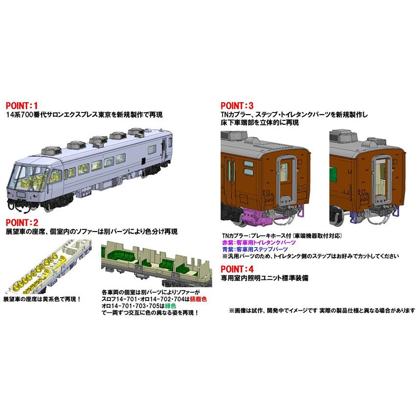 トミックス 97642 JR 14-700系客車サロンエクスプレス東京セット(7両