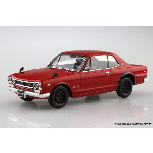 ニッサン スカイライン 2000GT-R　レッド　アオシマ 1/32 ザ・スナップキット No.9-C　プラモデル 同梱不可｜minato-m