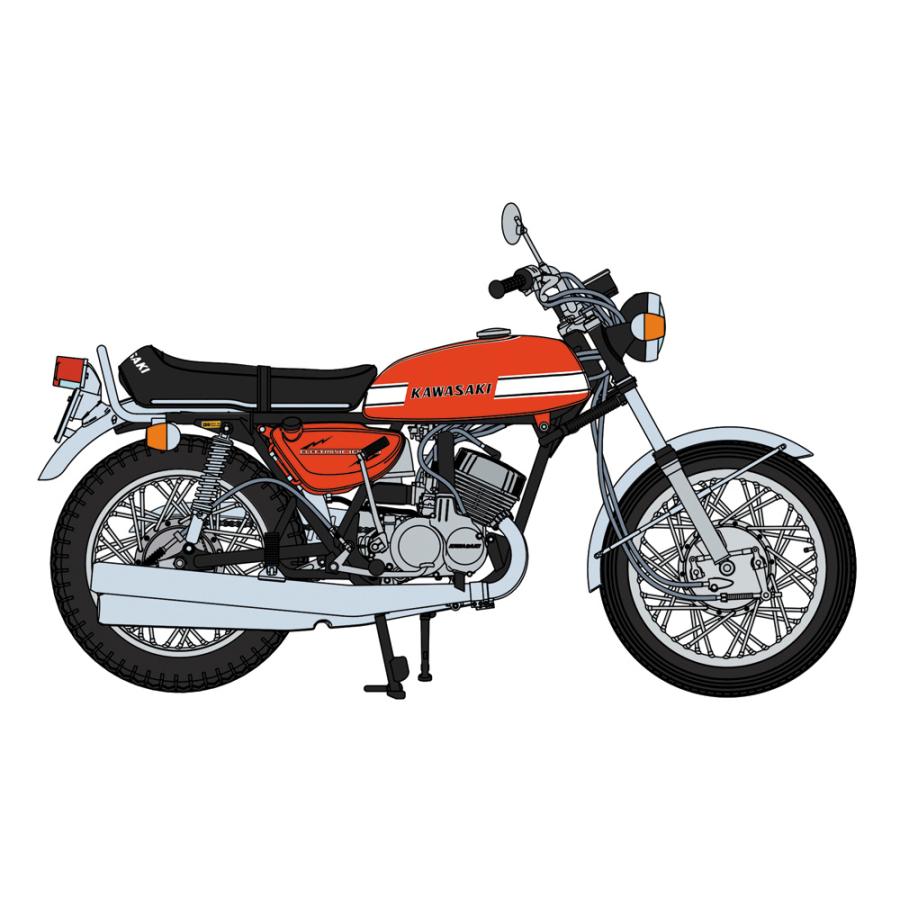 ハセガワ 21775 1/12 カワサキ 500-SS / MACH III H1A レッドカラー