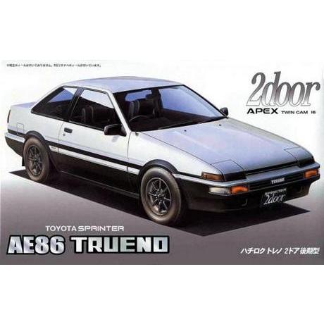 ハチロク　ミニカー フジミ模型 ID57 ハチロクトレノ 2ドア APEX後期型 '85 フジミ 1/24