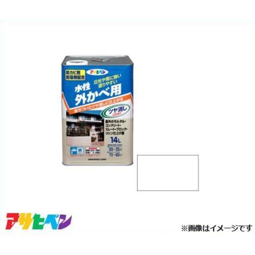 0464 未開封 アサヒペン 水性外かべ用ツヤ消し ホワイト 7L アサヒペン 水性 外かべ用 ツヤ消し 14L (ホワイト) [ハウスケア 防水