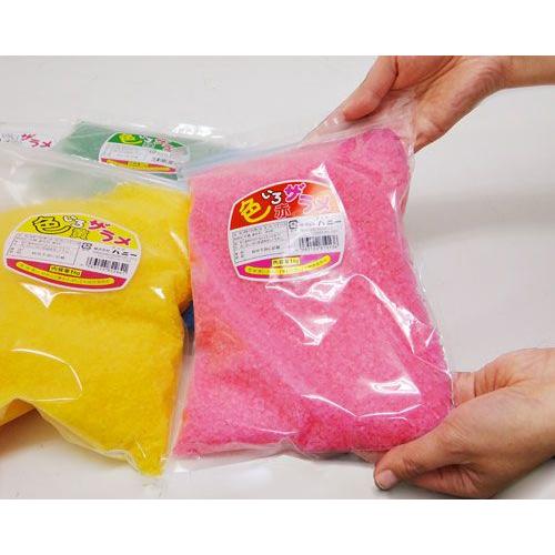 綿菓子用 色付きザラメ 色いろザラメ 全7色セット (1kg×7袋/赤・黄・緑・白・青・オレンジ・紫) [わた菓子用]｜minatodenki｜02