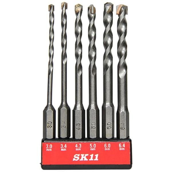 【メール便】SK11 コンクリートドリルセット SICD-1 6ホングミ 4977292349321 [コンクリートドリル ドリル充電用] の商品画像