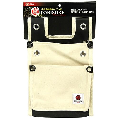 SK11 帆布鳶用腰袋2段BS 白 TSH-2DBS-WH 4977292147927 [収納用品 腰袋