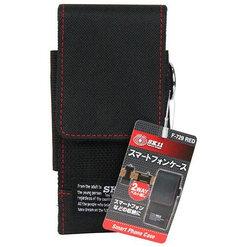 SK11 スマートフォンケース レッド F-729 RED 4977292152327 [収納用品