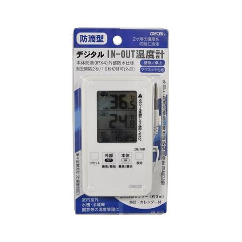 メール便】CRECER デジタルIN-OUT温度計 AP-09Wボウテキガタ