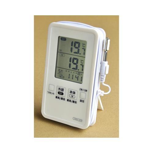 メール便】CRECER デジタルIN-OUT温度計 AP-09Wボウテキガタ