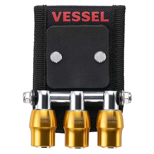 VESSEL（ベッセル） クイックキャッチャー3連ホルダーMG黄 QB-10MB3Y 