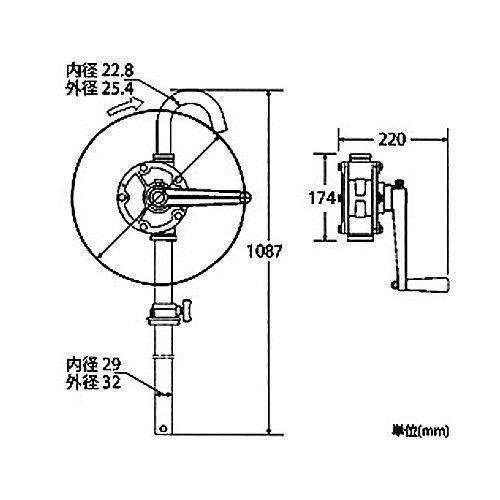 アクアシステム ハンドロータリーポンプ HRP-25III (ステンレス製 