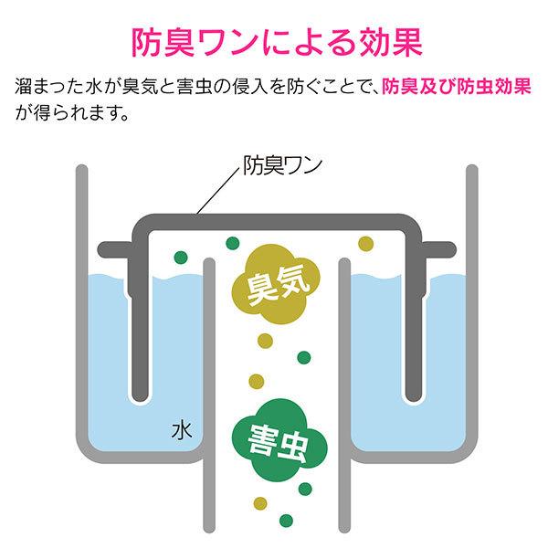 GAONA これカモ シンク用 排水口のトラップワン 銅製 GA-PB039 [ガオナ 防臭ワン 抗菌効果 ヌメリ防止 衛生的]｜minatodenki｜07