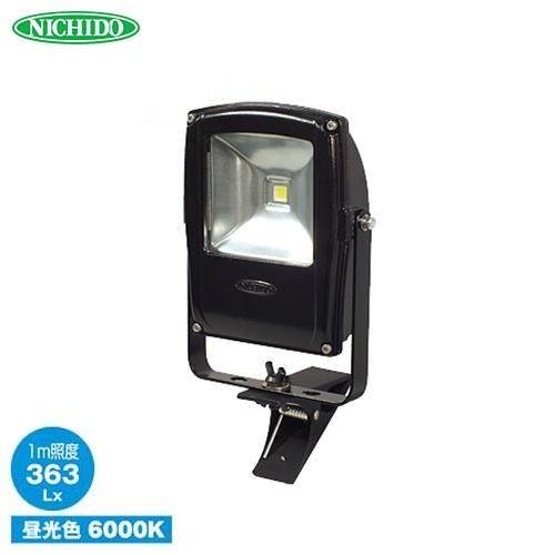 日動 LEDフラットライト クリップ式 10W LEN-F10C-BK (白熱球250W以上相当/色温度6000K/照射角120度)