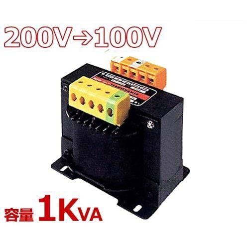 スワロー 複巻きダウントランス M21-1KE (200V⇒100V/容量1KVA/単体型) [変圧器 降圧トランス]｜minatodenki