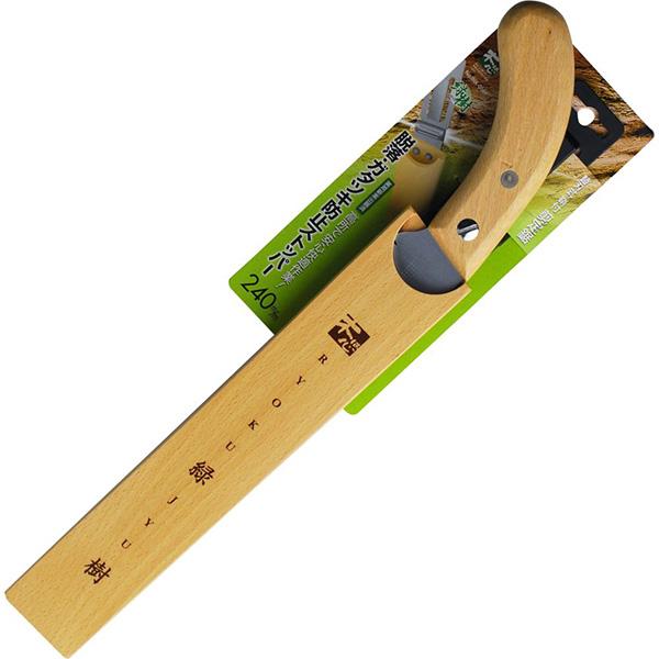 石鋸工業 緑樹 ストッパー式サヤ付剪定鋸 本体 240mm INK-0564 [大工