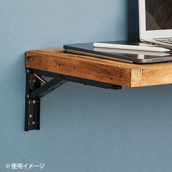 TANNER タッチポン ワンタッチ折りたたみ棚受 300 黒 2本セット TANNER タッチポン ワンタッチ折りたたみ棚受 300 黒 2本セット