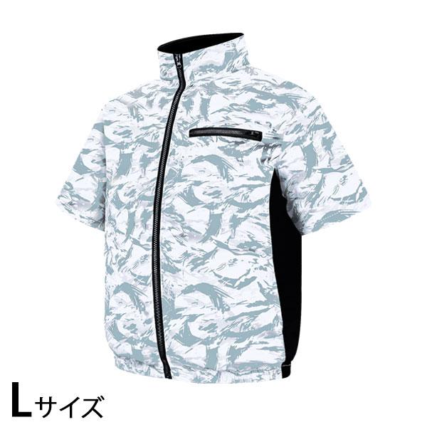 COVELL 空調冷風服単品 半袖 ホワイト迷彩 L DXP002-1-L [コベル EF