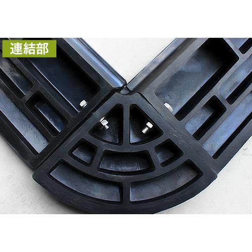 段差プレート 10cm段差用 高品質天然ゴム使用 幅 60cm ストレート2個＋コーナー2個セット (間口1.7m対応) [段差解消スロープ 段差スロープ 段差解消プレート] | MINATOWORKS | 15