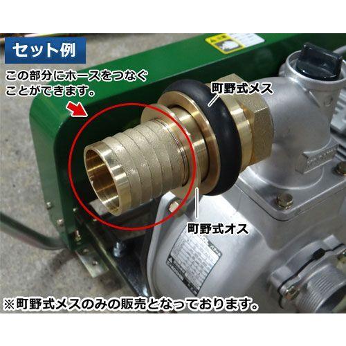 展示品 マチノ式 カップリング 75(80)mm オス メス セット 岩崎製作所 町野式カップリング 町野メス×ガスネジメス F106 75mm 黄