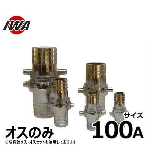 岩崎製作所 ネジ式ホース継手 ホワイトカップ オスのみ 100A 亜鉛製