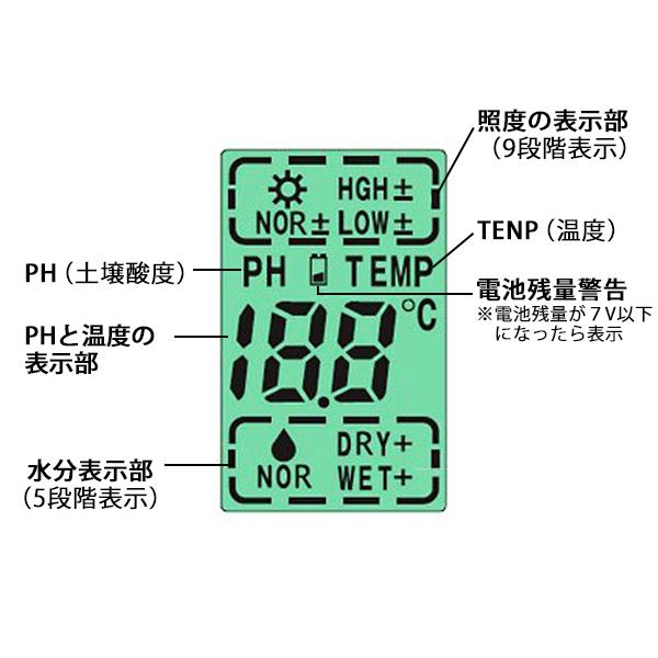 シンワ シンワ測定 デジタル土壌酸度計 A-2大文字 72730 (地温・水分