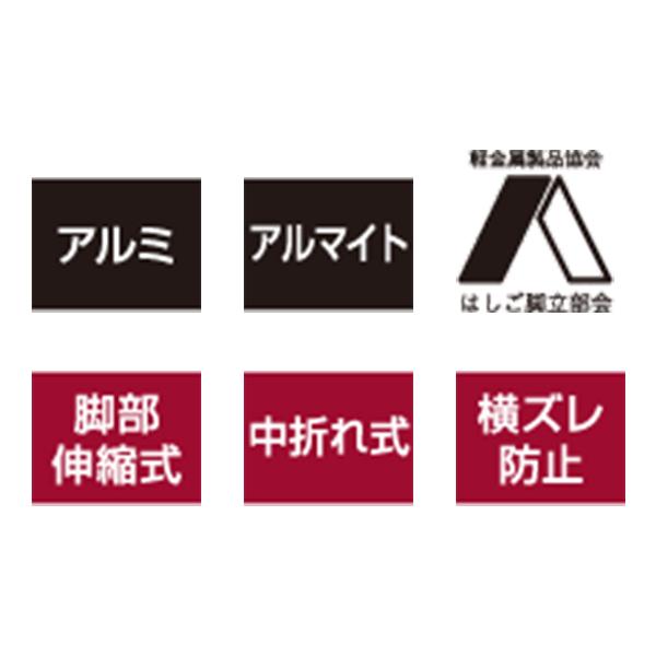 長谷川工業 アルミ伸縮式脚立 RYZ-12c (天板高さ1.02〜1.33m/はしご時長さ2.14〜2.78m) [脚立 はしご 10193]｜minatodenki｜07