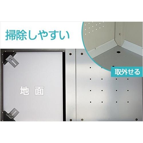 ダイケン ゴミ収集庫 クリーンストッカー CKR-1307-2A型 スチールタイプ (容量800L) [業務用 大型 ダストボックス 屋外用 ゴミ箱 ゴミ置き場]の画像
