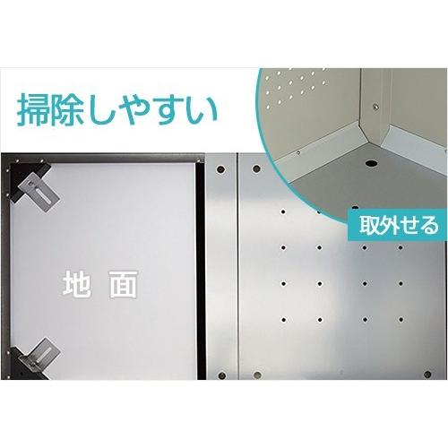 ダイケン ゴミ収集庫 クリーンストッカー CKR-1607-2A型 スチールタイプ (容量1000L) [業務用 大型 ダストボックス 屋外用 ゴミ箱 ゴミ置き場]｜minatodenki｜05