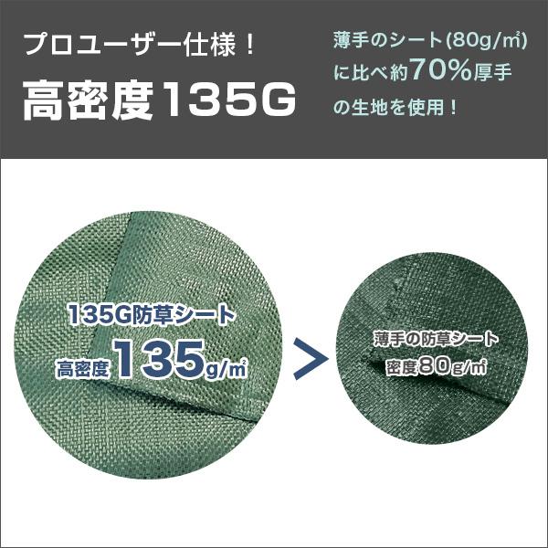 日本未入荷 ミナトワークス高密度135g 防草シート 1m 50m モスグリーン 抗菌剤 Uv剤入り 厚手 高耐久4 6年 緑 雑草防止 雑草シート 除草シート Igapora Ba Gov Br