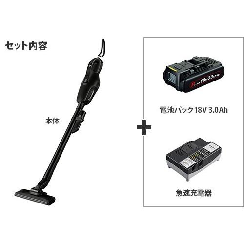 パナソニック 工事用充電クリーナー 18V 3.0Ah EZ37A3PN1G-B (黒