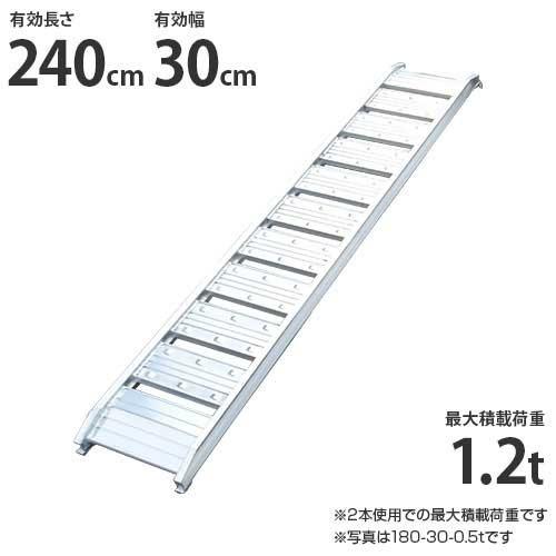 シンセイ アルミブリッジ 240-30-1.2t 1本 (荷重0.6t/全長242cm シンセイ アルミブリッジ 240-30-1.2t 1本 (荷重0.6t/全長242cm