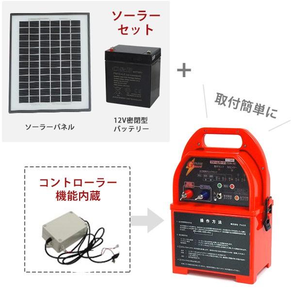 アルミス ソーラー式 電気柵 100m×2段張りセット (ファーム アルミス ソーラー式 電気柵 100m×2段張りセット (ファーム
