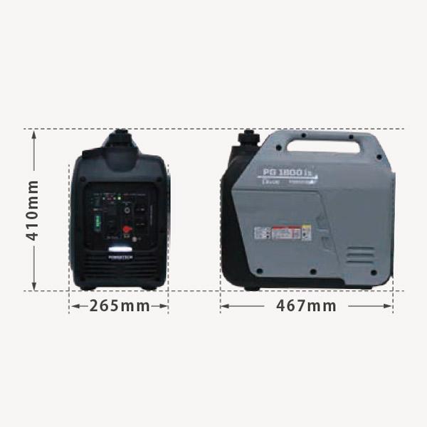 パワーテック インバーター発電機 PG1800is 1.8kVA 100V [ガソリン発電
