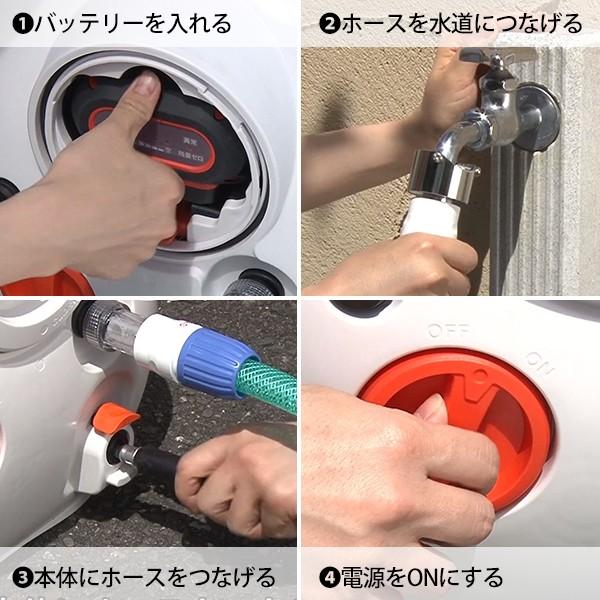 工進 36V充電式 高圧洗浄機 SJC-3625+3m給水ホースセット 工進 36V充電式 高圧洗浄機 SJC-3625+3m給水ホースセット