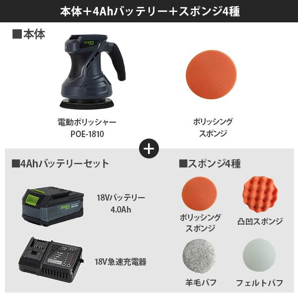MINATOWORKS（ミナトワークス） ミナト 18V充電式 電動ポリッシャーPOE