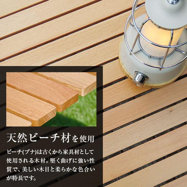 M.O.L 天然ビーチ材 ウッドロールテーブル 90OG MOL-G307 [モル