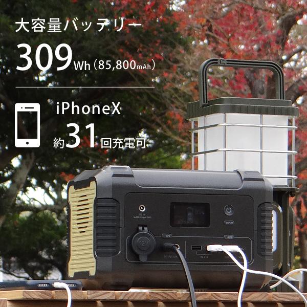 M.O.L ポータブル電源 MOL-P310＋ソーラーパネル MOL-S60A セット [バッテリー 蓄電器 非常用 アウトドア キャンプ 災害 防災 停電 家庭用 正弦波]｜minatodenki｜03