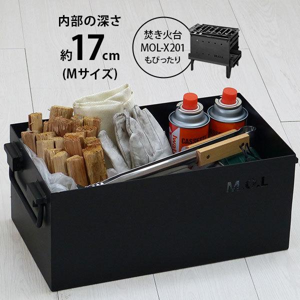 M.O.L 極厚スチール製コンテナボックス タフコンM／フタなし MOL-X30M