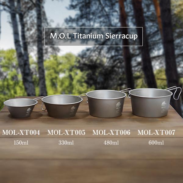 M.O.L 日本製 純チタン シェラカップ 480ml MOL-XT006 [チタン製 燕