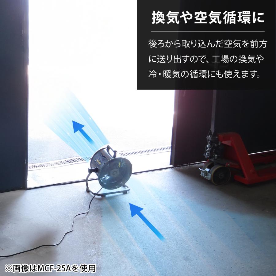 ミナト 大型サーキュレーター 36cm羽根 360度回転 床置き型工場扇 MCF-40A [大型扇風機 工場扇風機 強力 送風機 排風機 換気扇 循環扇 室内用 暑さ対策 熱中症]の画像