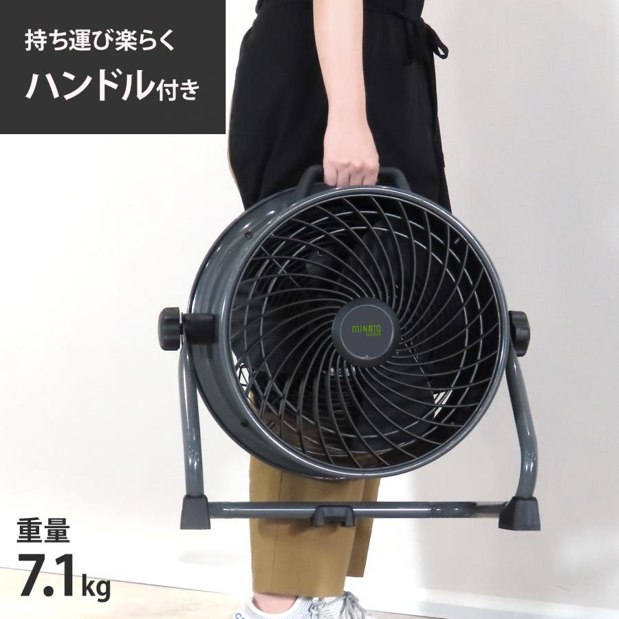 ミナト 大型サーキュレーター 36cm羽根 360度回転 床置き型工場扇 MCF-40A [大型扇風機 工場扇風機 強力 送風機 排風機 換気扇 循環扇 室内用 暑さ対策 熱中症]の画像