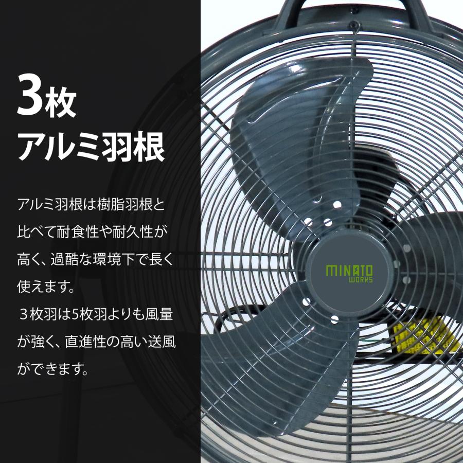 MINATOWORKS（ミナトワークス） ミナト 大型扇風機 50cm羽根 360度回転
