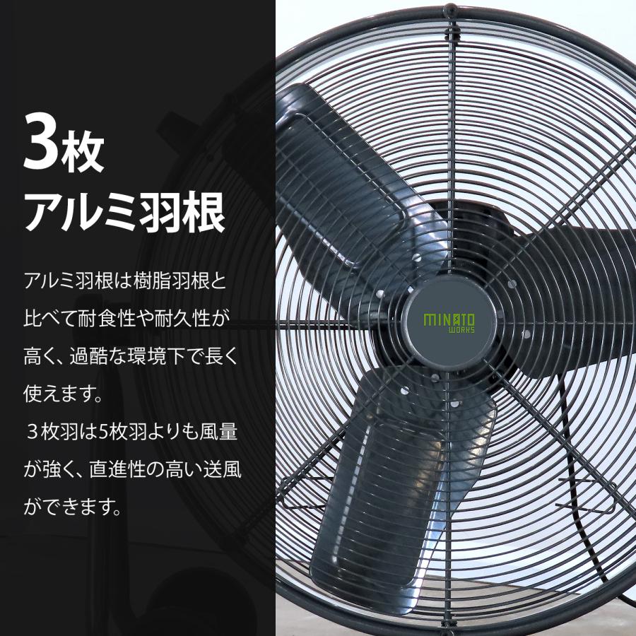 MINATOWORKS（ミナトワークス） ミナト 大型扇風機 60cm羽根 360度回転