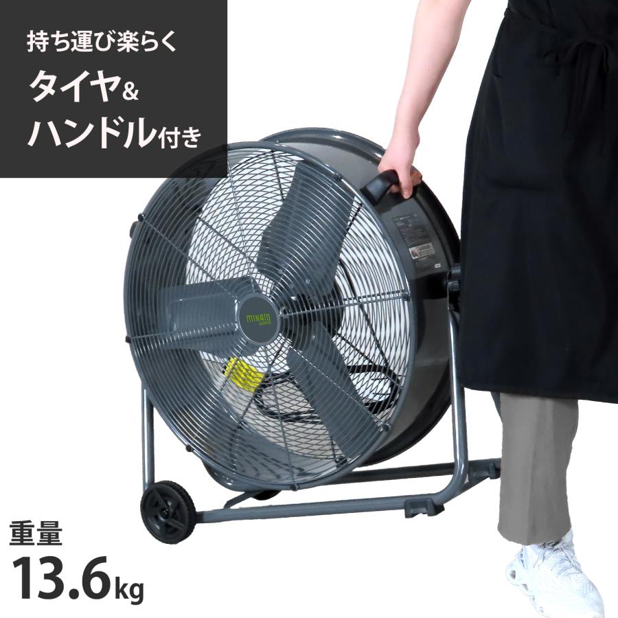 MINATOWORKS（ミナトワークス） ミナト 大型扇風機 60cm羽根 360度回転