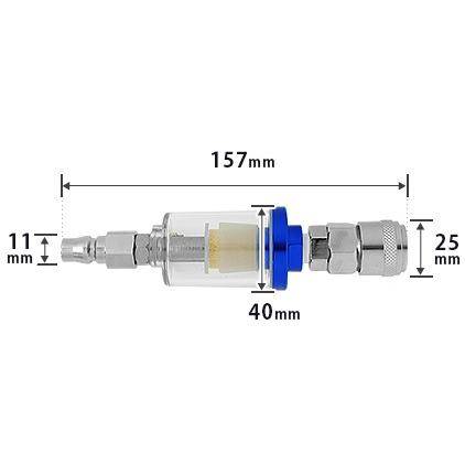 ミナト 簡易エアフィルター AF-2＋1/4ワンタッチカプラー付きセット (エアーコンプレッサー用) [エアコンプレッサー]｜minatodenki｜06