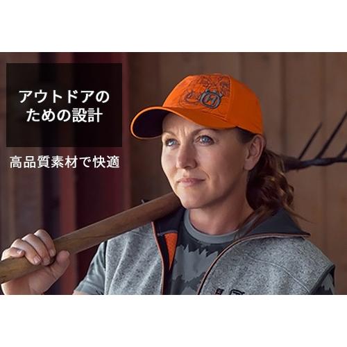 ハスクバーナ キャップ パイオニアチェンソー柄 オレンジ Husqvarna 帽子 レジャーウェア アウトドア ミナト電機工業 通販 Paypayモール