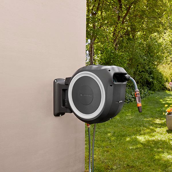 ガルデナ 壁掛け用自動巻取りホースボックス M/L (シルバー) 18622-20